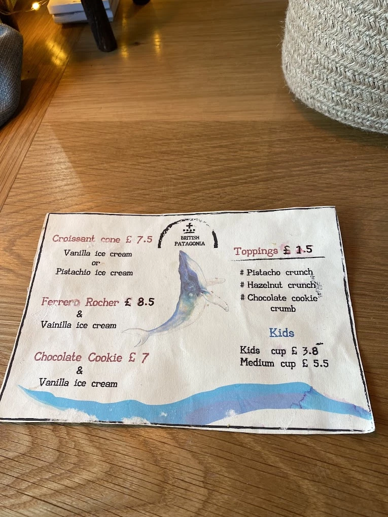 British Patagonia menu 2
